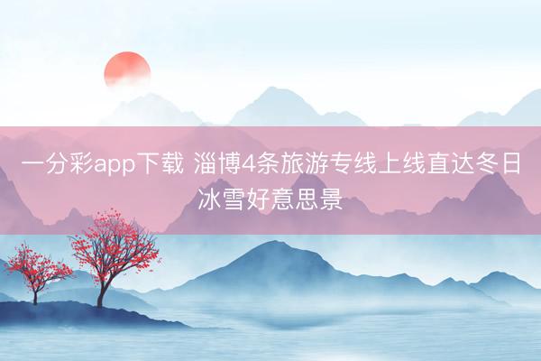 一分彩app下载 淄博4条旅游专线上线直达冬日冰雪好意思景